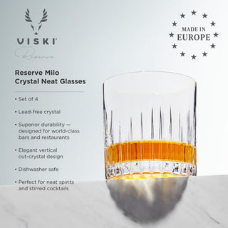 Reserve Milo Crystal Neat Glasses, Set of 4