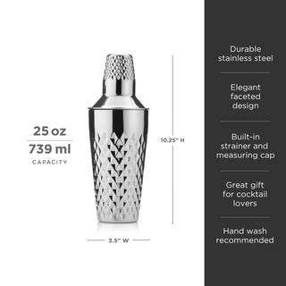 Irving Stainless Steel Faceted Cocktail Shaker