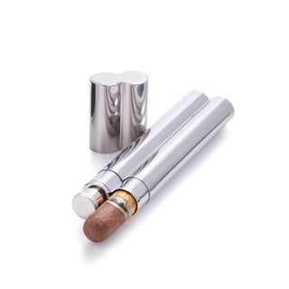 GREAT FOR TRAVELING - Bring your favorite Cuban cigar and a pour of whiskey or rum in style. This classy cigar flask is compact, sturdy, and stylish, bringing a whiff of old school class to your quiet evening cigar and liquor