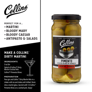 REAL PIMENTO PEPPER – These olives are generously-filled with spicy pimento pepper for a unique and delicious flavor profile. Throw a couple of these olives into your drink or salad for a boost in taste and character.