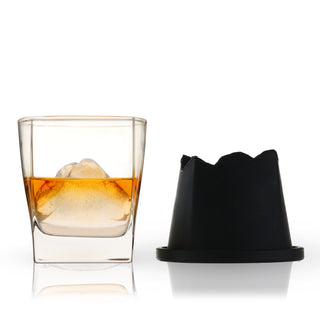 MOUNTAIN ICE PRESS FOR WHISKEY GLASS - Create an icy mountain peak at the bottom of your whiskey glass with this silicone ice mold. Inspired by the mountains of the PNW, this Old Fashioned ice mold is perfect for bourbon, scotch, or tequila.