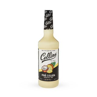 PIÑA COLADA MIX MAKES A TROPICAL VACATION IN A GLASS - Bring the vacation to the comfort of your own home with Collins Pina Colada mix. Grab a tiki glass, add a cocktail umbrella, a maraschino cherry and a slice of fresh pineapple!