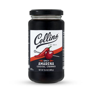 STEMLESS AMARENA CHERRIES WITH A SPICY KICK– Discover a gourmet jar of Amarena cherries with a little heat. Deep purple, juicy, sweet and spicy, these old fashioned cherries are perfect for those looking for an authentic garnish with a spicy kick.