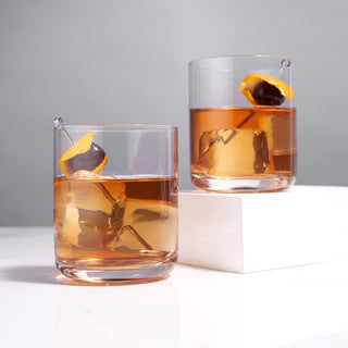 PERFECT FOR COCKTAILS AND BOURBON – A generous 12 oz capacity leaves plenty of room for cocktails such as a Negroni, or neat pours of rye whiskey with large craft ice cubes. Try with ice spheres for an ideal, slow-melting whiskey sipping experience.