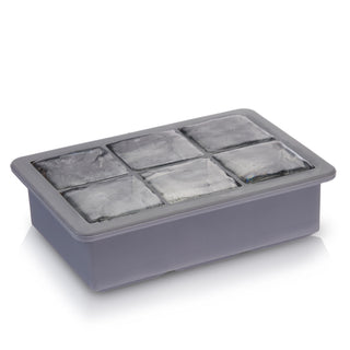 FLEXIBLE SILICONE construction makes it easy to fill and to remove ice. Makes 6 1.5-inch cubes.