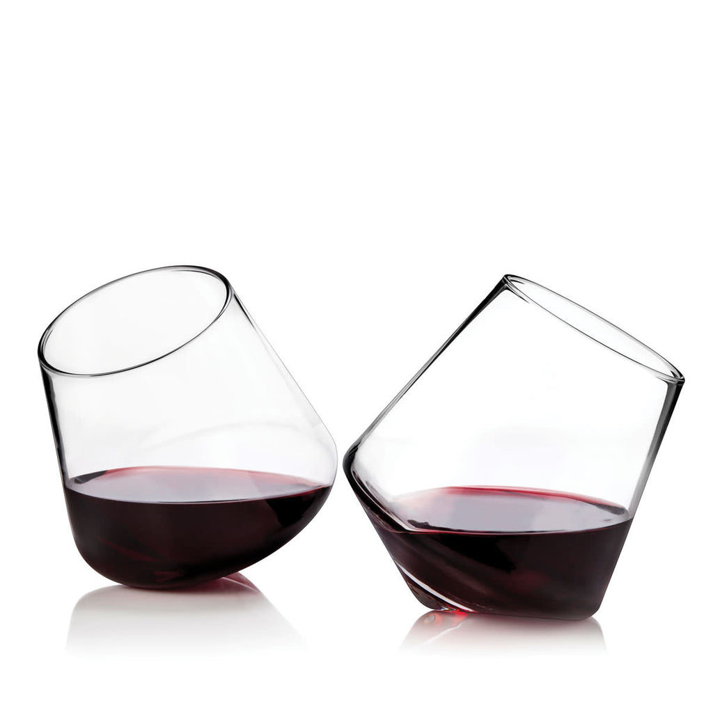 NIB 2 Viski Raye: Crystal Cactus Wine Glasses (VISKI) Stemless