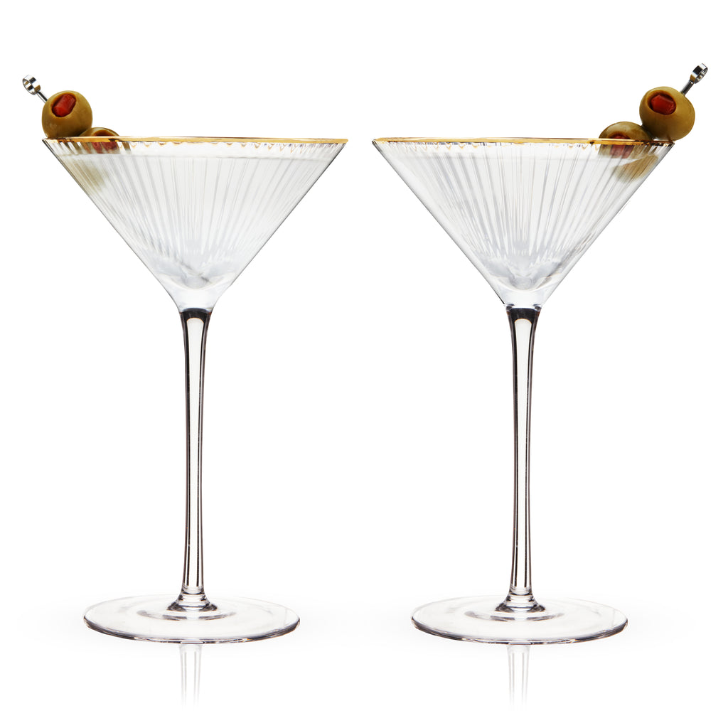 Viski Reserve Milo Crystal Martini European Crafted Cocktail Glasses, Home  and Bar Drinkware, Crystal Martini Accessories, Craft Cocktail Glasses, Martini  glasses Set of 4, 7oz