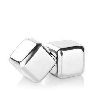 LARGE STAINLESS STEEL WHISKEY STONES - Chill your cocktails with metal ice cubes for whiskey. Designed to chill your wine or drinks without watering them down, these polished reusable ice cubes stainless steel will enhance your sipping experience.