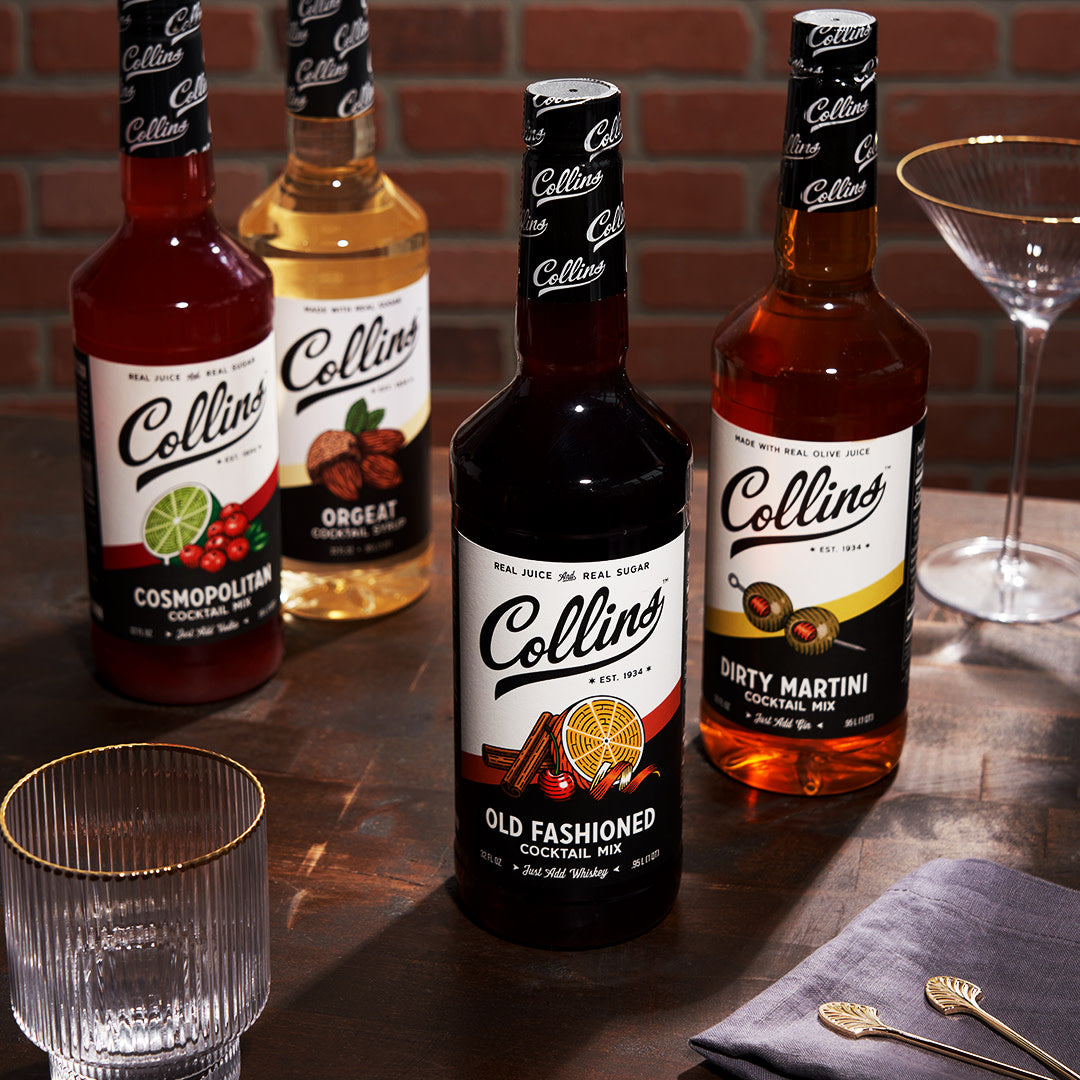 Collins Old Fashioned Mix, Made With Real Brown Sugar and Cherry Juice With Aromatics, Classic Cocktail Recipe Ingredient, Home Bar accessories Cocktail Mixers, 32 fl oz – Viski