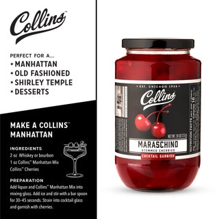 AUTHENTIC COCKTAIL GARNISH – Perfect for adding the finishing touch, the stemmed cocktail cherries are the best cherries for Old Fashioned, Margarita, and Manhattan.