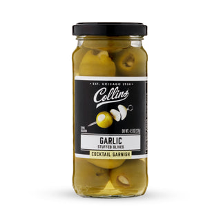TASTY SNACK – Stuffed with pieces of real garlic and suspended in brine, these queen olives make for an enjoyable savoury snack.