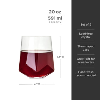 Faceted Crystal Wine Glasses