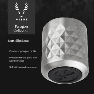 Paragon Faceted Stainless Steel Rocks Tumbler in Platinum