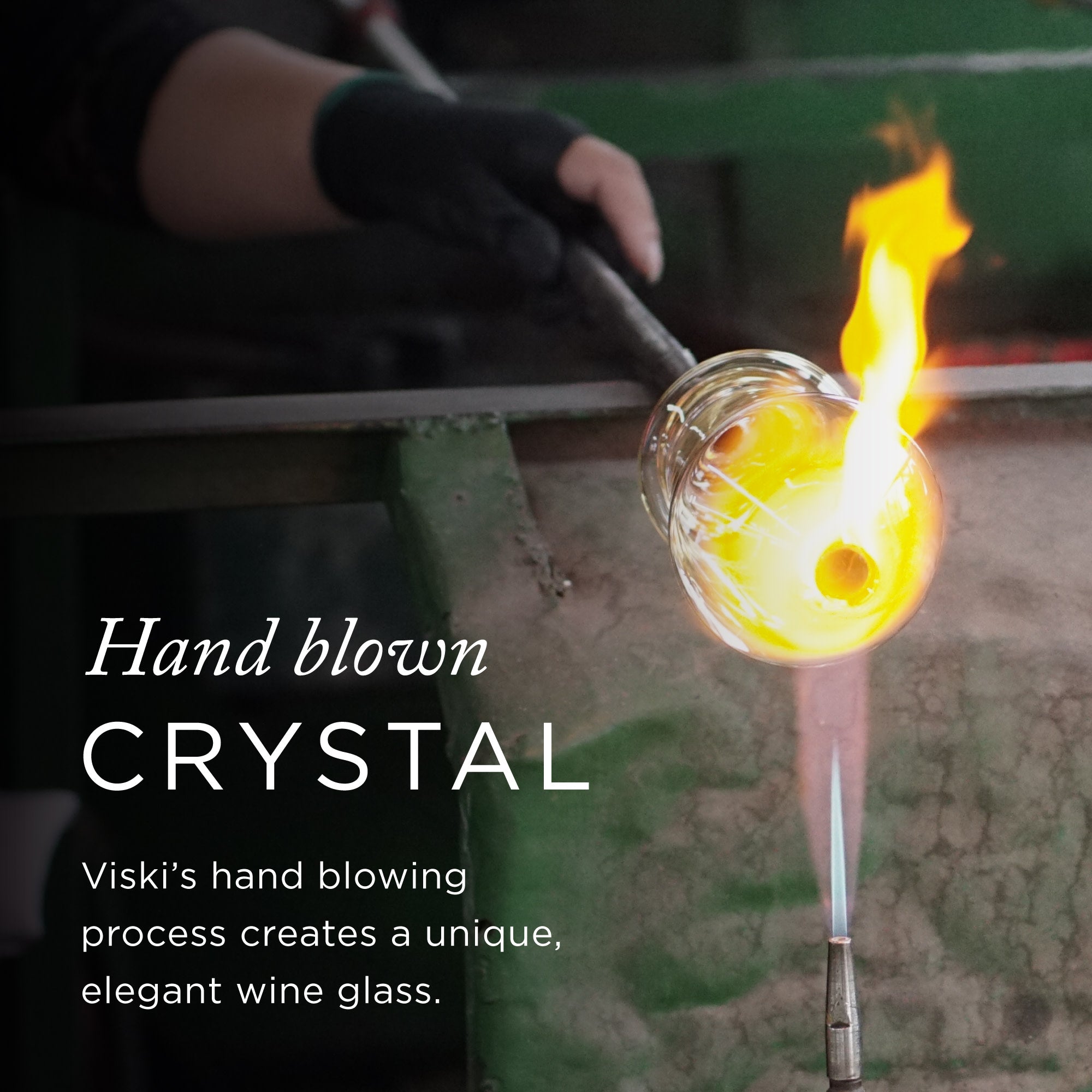 Viski Rolling Crystal Wine Glasses Set of 2 - Premium Crystal Clear Glass, Modern  Stemless, Wine Glass Gift Set - 12oz