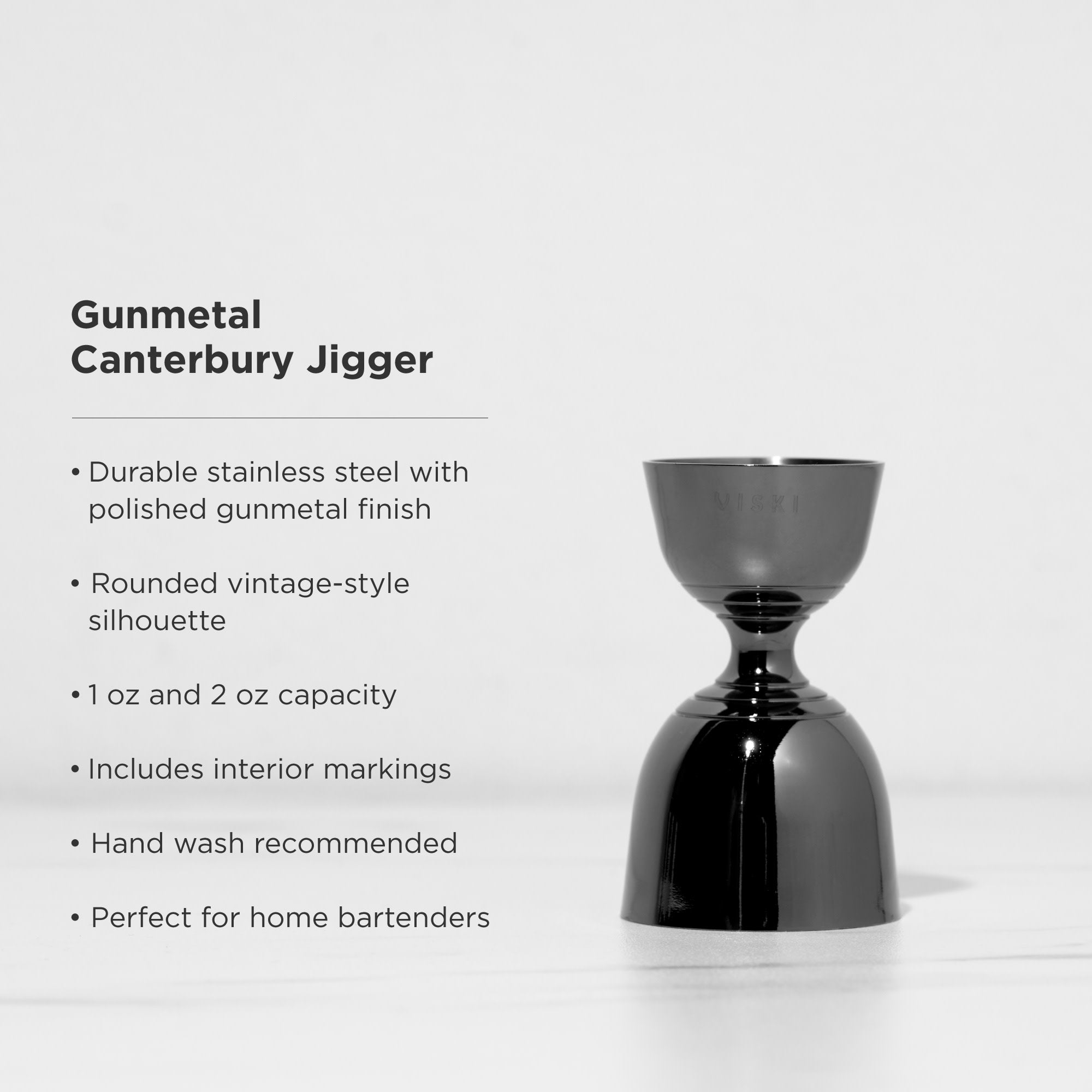 Viski Canterbury Jigger - Silver
