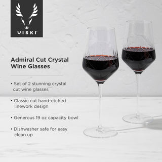 Admiral Crystal Universal Wine Glasses, Set of 2