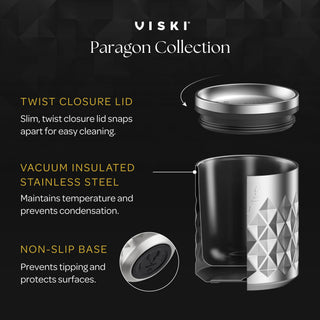 Paragon Stainless Steel Rocks Tumbler in Platinum