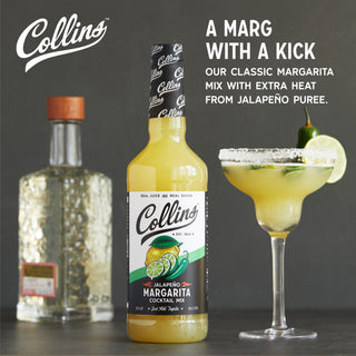 YOU DESERVE A MARGARITA WITH A KICK - Collins Jalapeno Margarita mixers are the perfect balance of heat and sweet. Whether you enjoy frozen margaritas or margaritas on the rocks, use Jalapeno Margarita mix for the perfect spicy margarita every time.