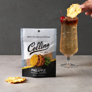 COCKTAIL GARNISH – These dehydrated pineapple slices are perfect for adding a sweet, tropical finish to any cocktail, boosting both flavor and presentation.