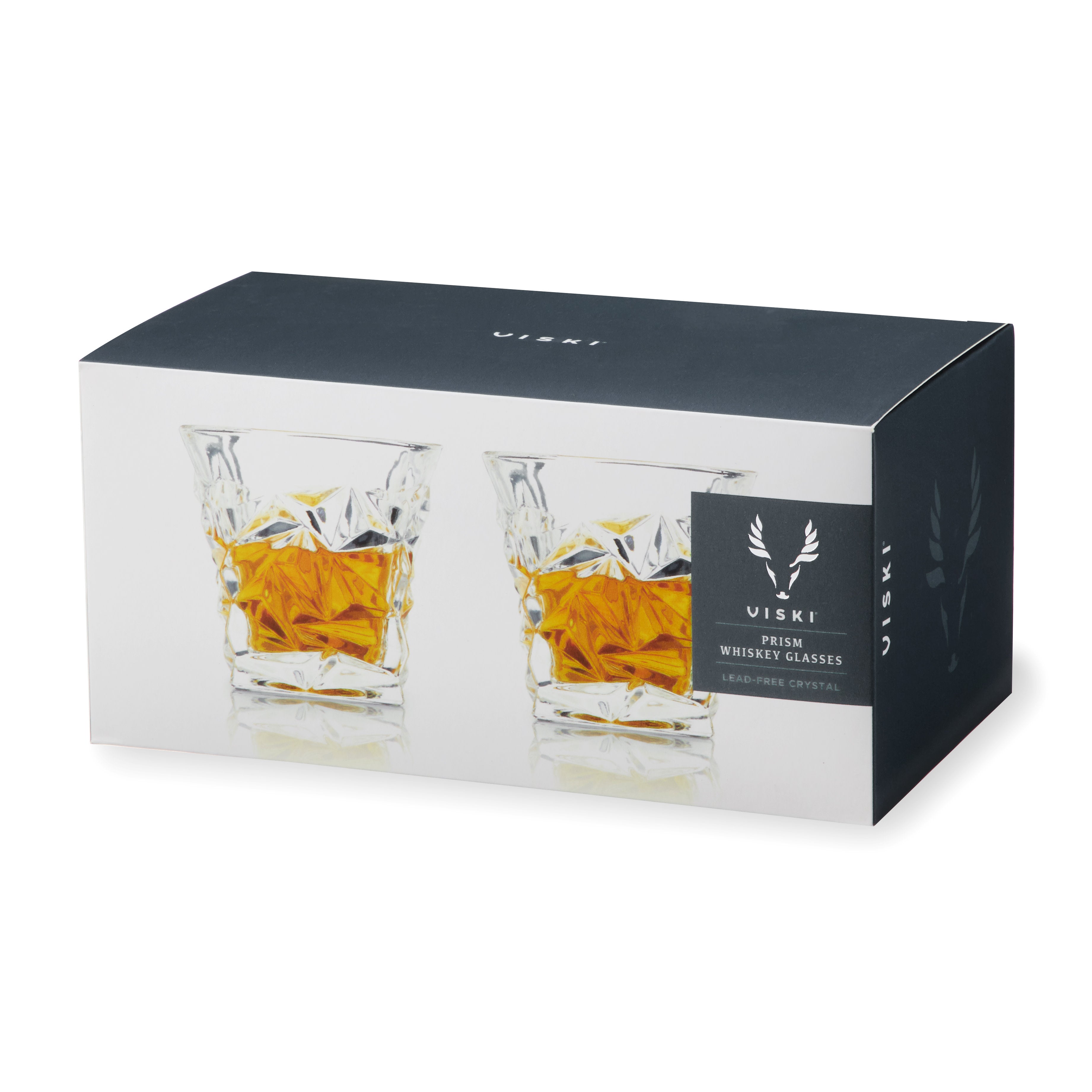 Vaci Crystal Whiskey Glasses – Set of 2 Bourbon Glasses,  Tumblers for Drinking Scotch, Cognac, Irish Whisky, Large 10oz Premium  Lead-Free with Stainless Steel Flasks, Cups, Luxury Gift Box: Old
