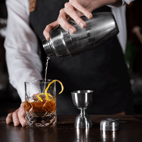 Viski Professional Lewis Bag and Mallet Bartender Kit & Bar Tools