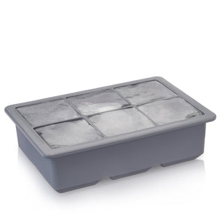 FLEXIBLE SILICONE construction makes it easy to fill and to remove ice. Makes 6 2-inch cubes.