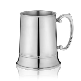 CLASSIC 16 OZ METAL BEER MUG - This double-walled beer stein is perfect for anyone who loves their Pilsners and lagers. This pilsner mug holds 16 oz. of your favorite craft beer. Enjoy delicious brews from silver beer steins with striking details.