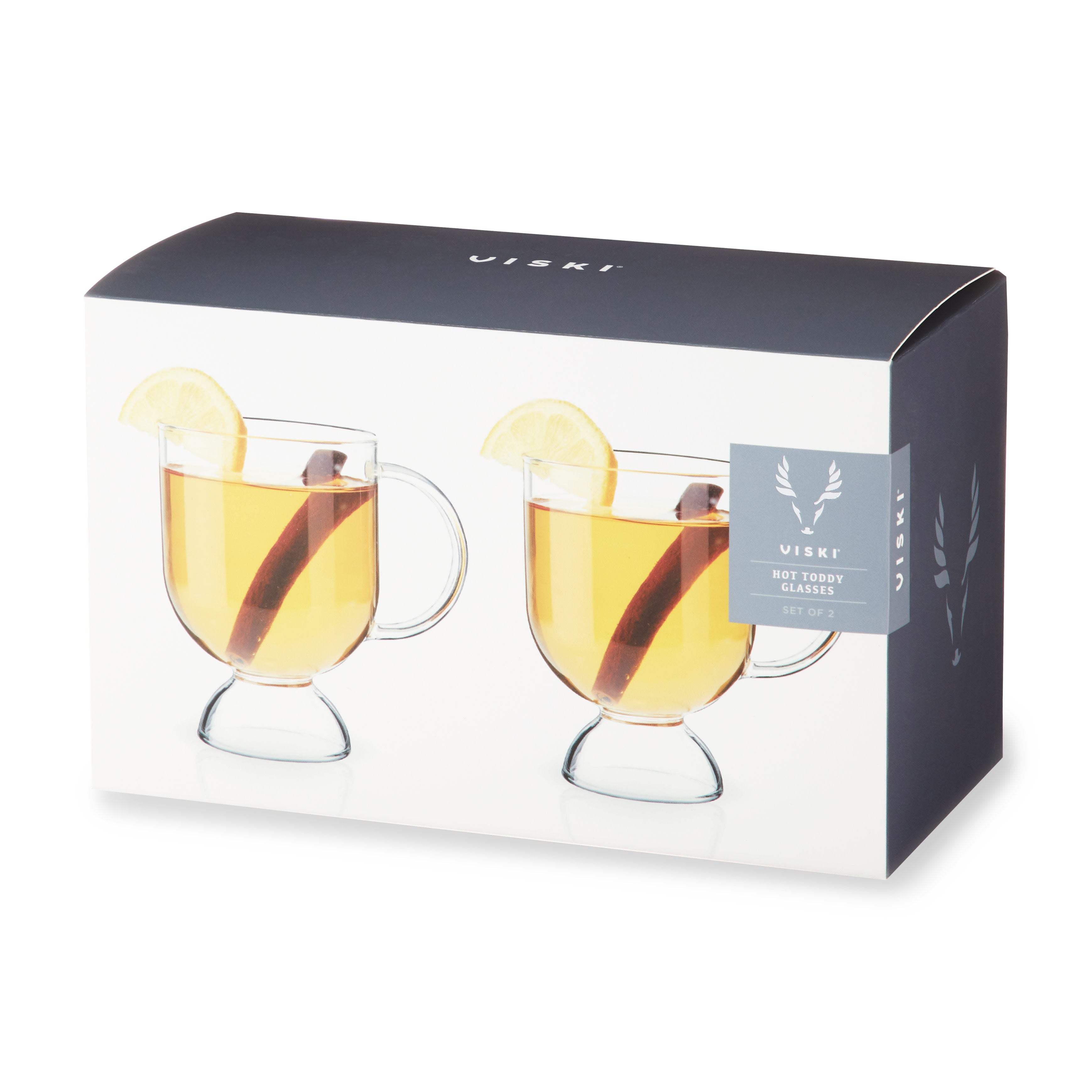 Hot Toddy Glasses Set of 2 Clear Mugs 
