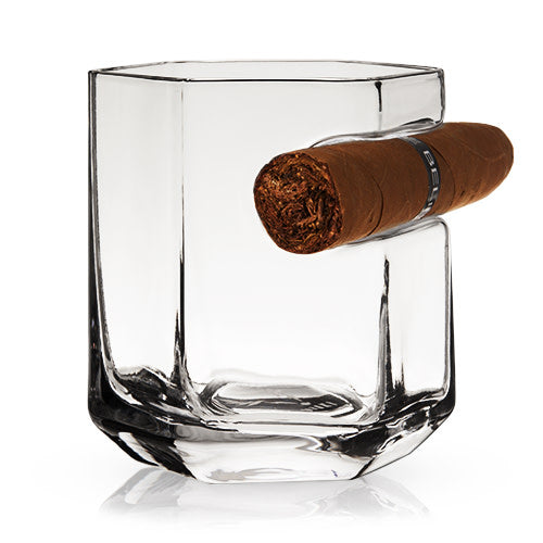 Viski Crystal Cigar Glass, Premium Crystal Clear Old Fashioned