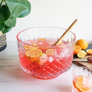 PERFECT FOR CREATIVE BATCH COCKTAILS AND MORE - This punch bowl is crystal clear to perfectly show off the liquid and cocktail ingredients within. Works great for bright party punches that include citrus fruit, colorful ices or sparkling wine.