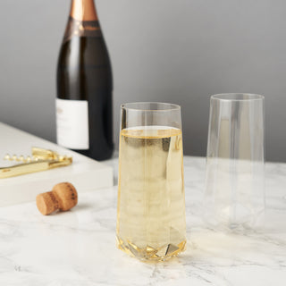 MODERN DESIGN IN CLASSIC LEAD-FREE CRYSTAL – Sleek angles and prismatic facets give this beautiful lead-free crystal glassware set a fresh feel. Enjoy the full celebratory impact of your favorite bubbly in this stylish set of stunning glasses.
