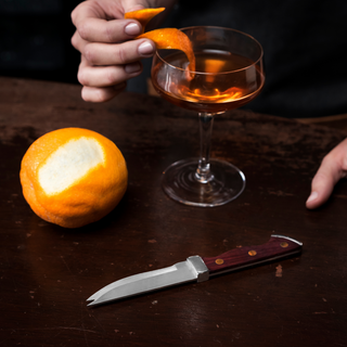 Professional Bartender Knife with Acacia Wood Handle