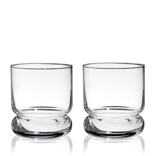 Mercury Crystal Rocks Glasses, Set of 2