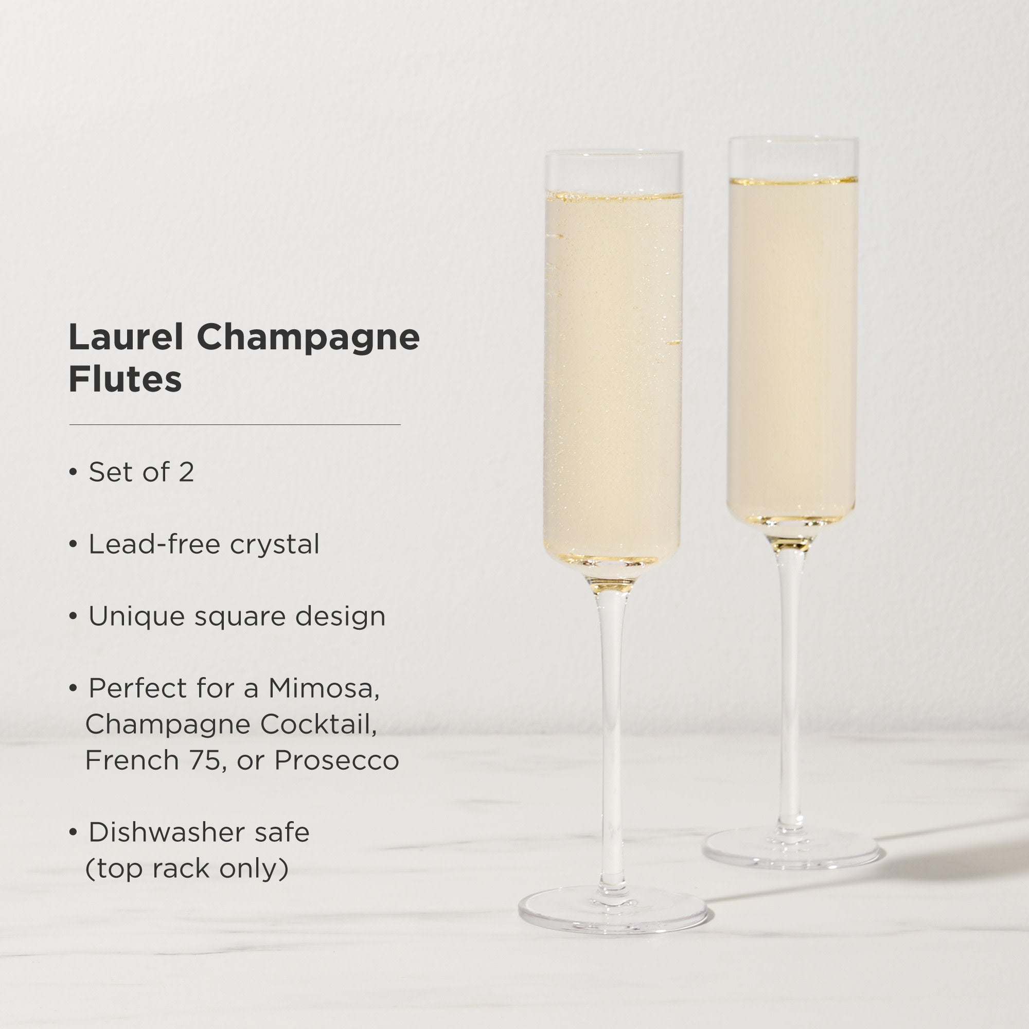 Edge Square Champagne Glass Flute + Reviews