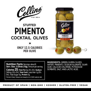 PERFECT GIFT FOR COCKTAIL LOVERS - These tasty little garlic olives pack a big punch. Up your cocktail game and impress your guests with these flavor bombs. Elevate classic cocktail recipes with premium Spanish olives.