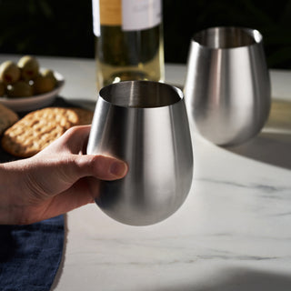 Stainless Steel Wine Tumblers Set of 2