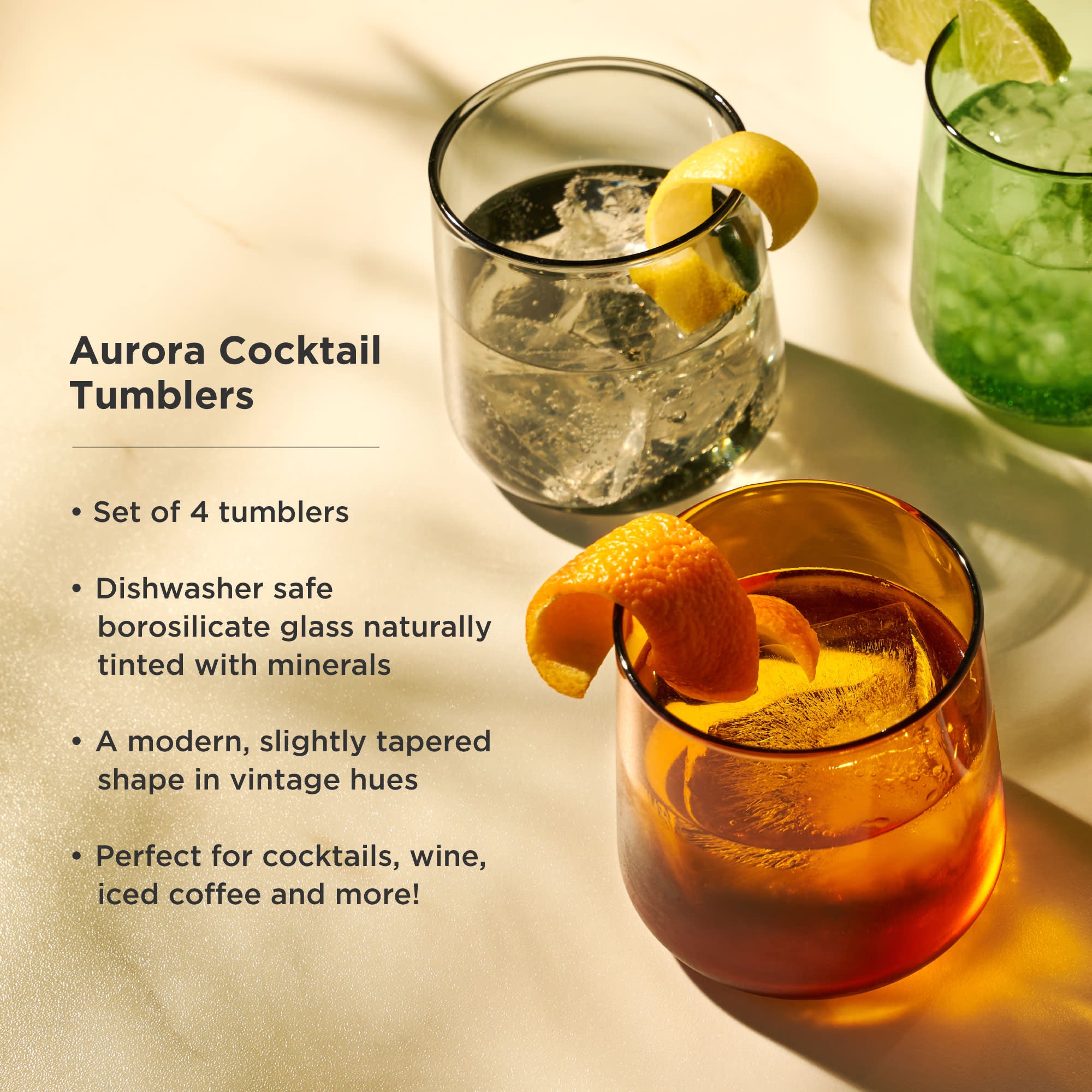 Aurora Cocktail Tumblers Set of 4