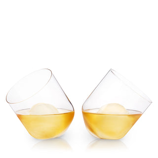 BEAUTIFUL CRYSTAL GLASSES FOR WHISKEY LOVERS – Drink in style with these unique rolling rocks glasses. This set of whiskey glasses looks great on a bar cart or in your liquor cabinet, but these glasses truly shine with a generous pour of Scotch.