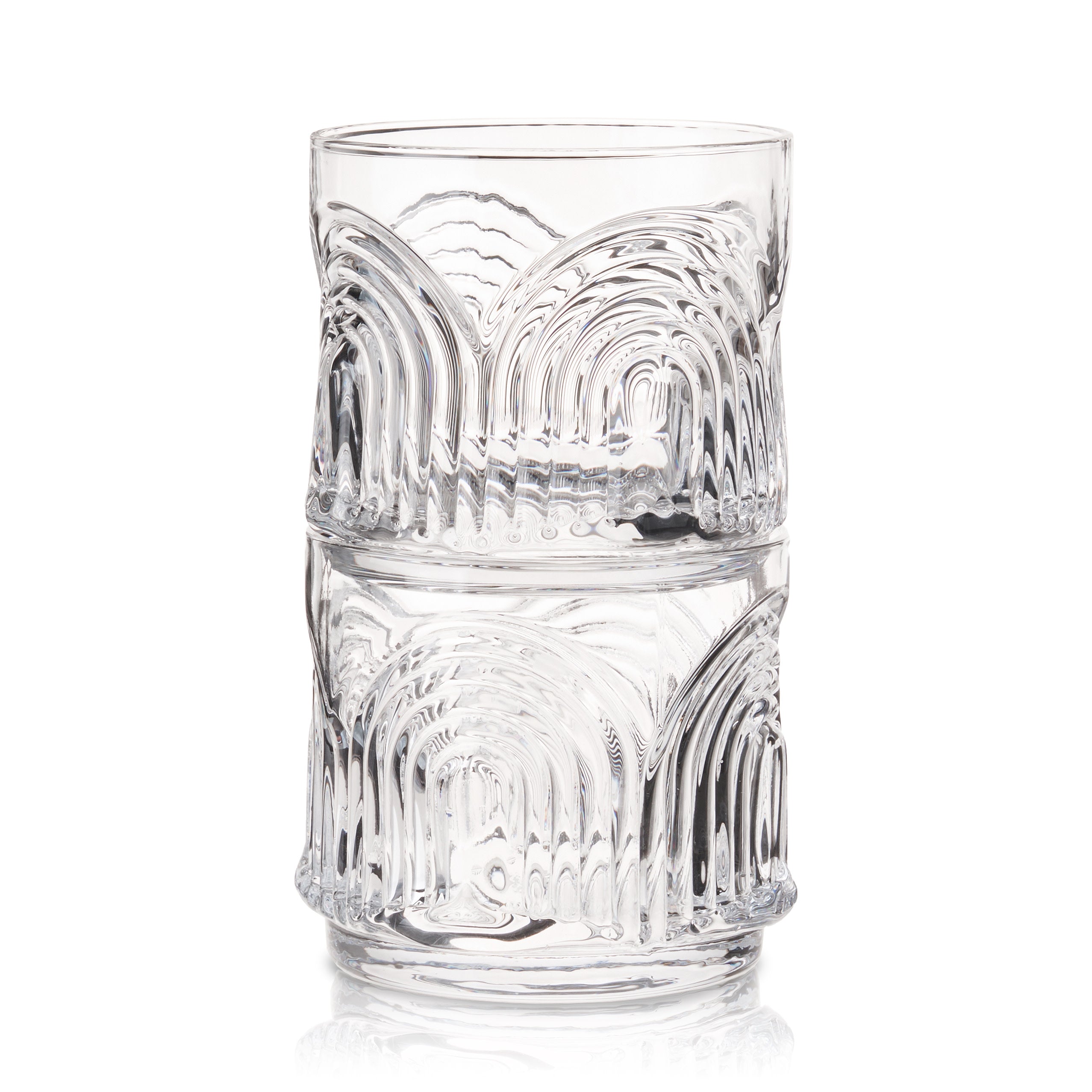 Sister.ly Drinkware Diamond Bottom Lowball Whiskey Glasses, Set of 2, 8 Ounces, Size: One size, Clear
