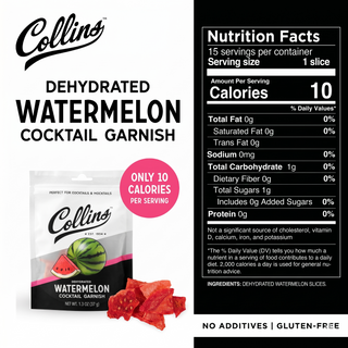 Dehydrated Watermelon Cocktail Garnish, 1.3 oz