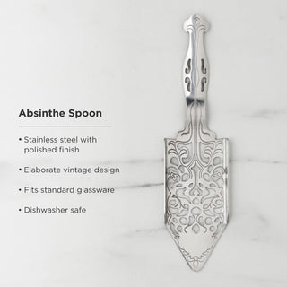 GREAT GIFT FOR COCKTAIL LOVERS - Gift this vintage absinthe spoon to anyone who loves cocktail culture! Makes a great birthday gift, gifts for bartenders, gifts for cocktail lovers, and more. Crafted from stainless steel and dishwasher safe.