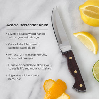 GREAT GIFT FOR BARTENDERS - This beautiful stainless steel bar knife is a great gift for anyone who loves to make cocktails at home. A practical gift for bartenders, home cooks, or wedding gifts. Great for vintage-style bar carts or rustic home decor