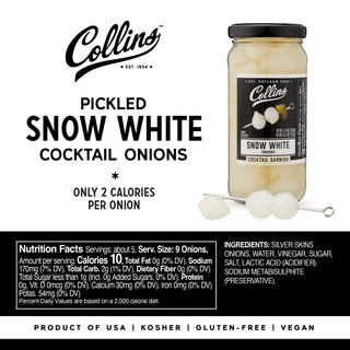 GIFTS FOR COCKTAIL LOVERS – These gourmet snow white cocktail onions are the ideal gift for parties, housewarming, weddings, birthdays, or just as a surprise gift for cocktail lovers. Made from premium Spanish onions, they’re a delicious garnish.