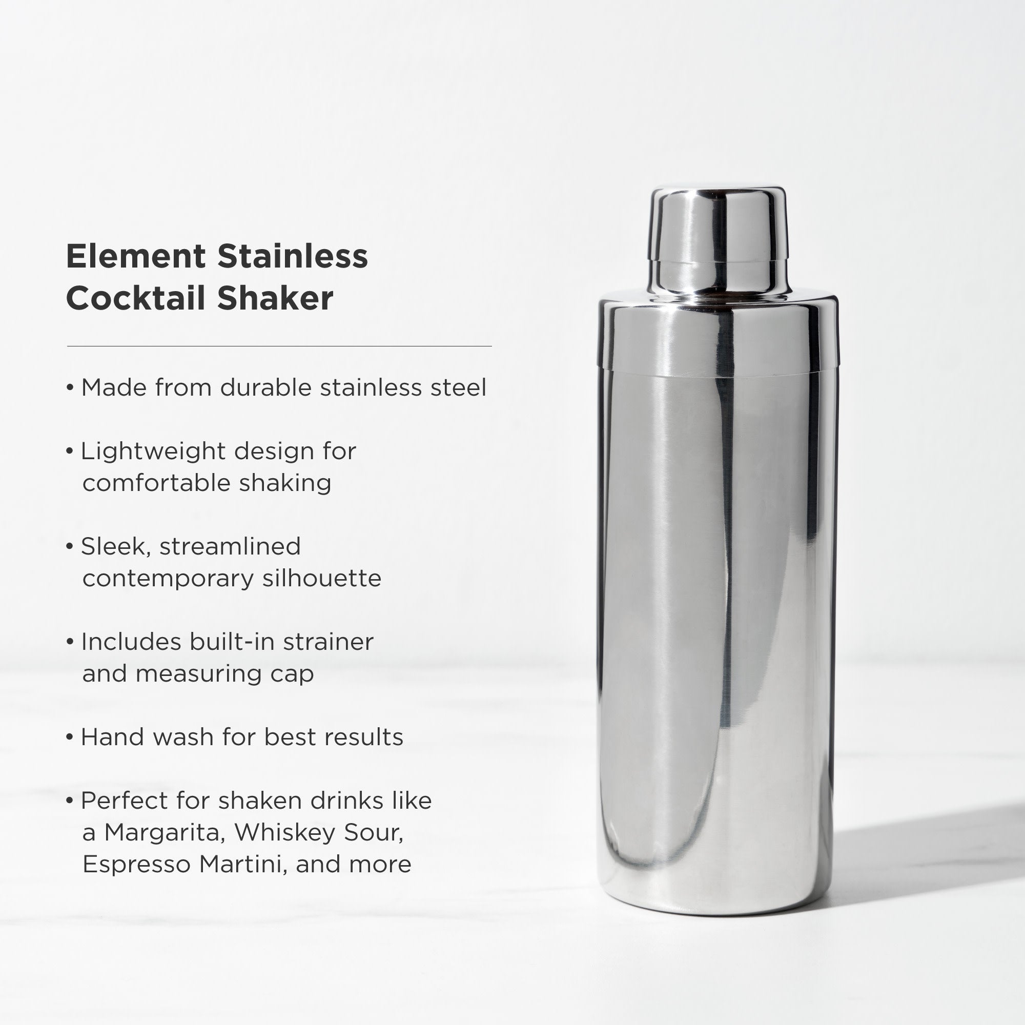 Boston Cocktail Shaker Set – 20 Oz & 24 Oz Stainless Steel Weighted Bartender Shaker Tins, Leak-Proof & Dishwasher Safe