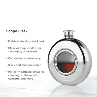 DRINKING FLASKS MAKE THE PERFECT GIFT - Pocket flasks for liquor for men are great gifts at Christmas or birthdays, or as a gift for groomsmen, best friends, Father’s day gifts, and more. Gift this flask or treat yourself to a scope flask.