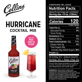 GREAT FOR PARTIES! EASY RUM COCKTAIL MIXERS - Collins rum mixers are a great way to serve batches of your favorite cocktails. No cocktail recipe books required--just follow the instructions on each bottle of hurricane mixer.