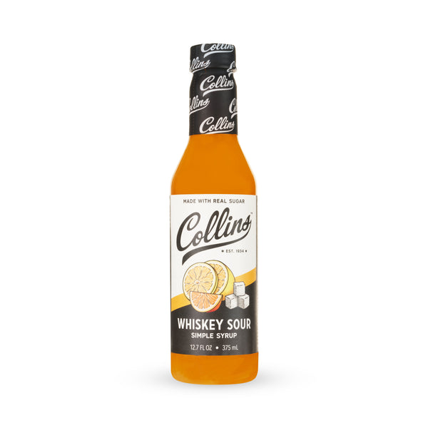 Collins Whiskey Sour Syrup, Made with Orange Juice, Ready to Use