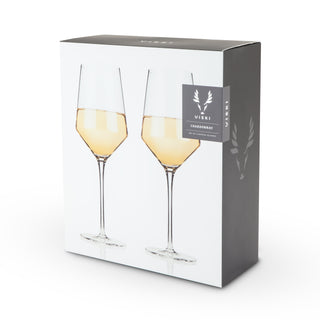 Raye Angled Crystal Chardonnay Glasses Set of 2