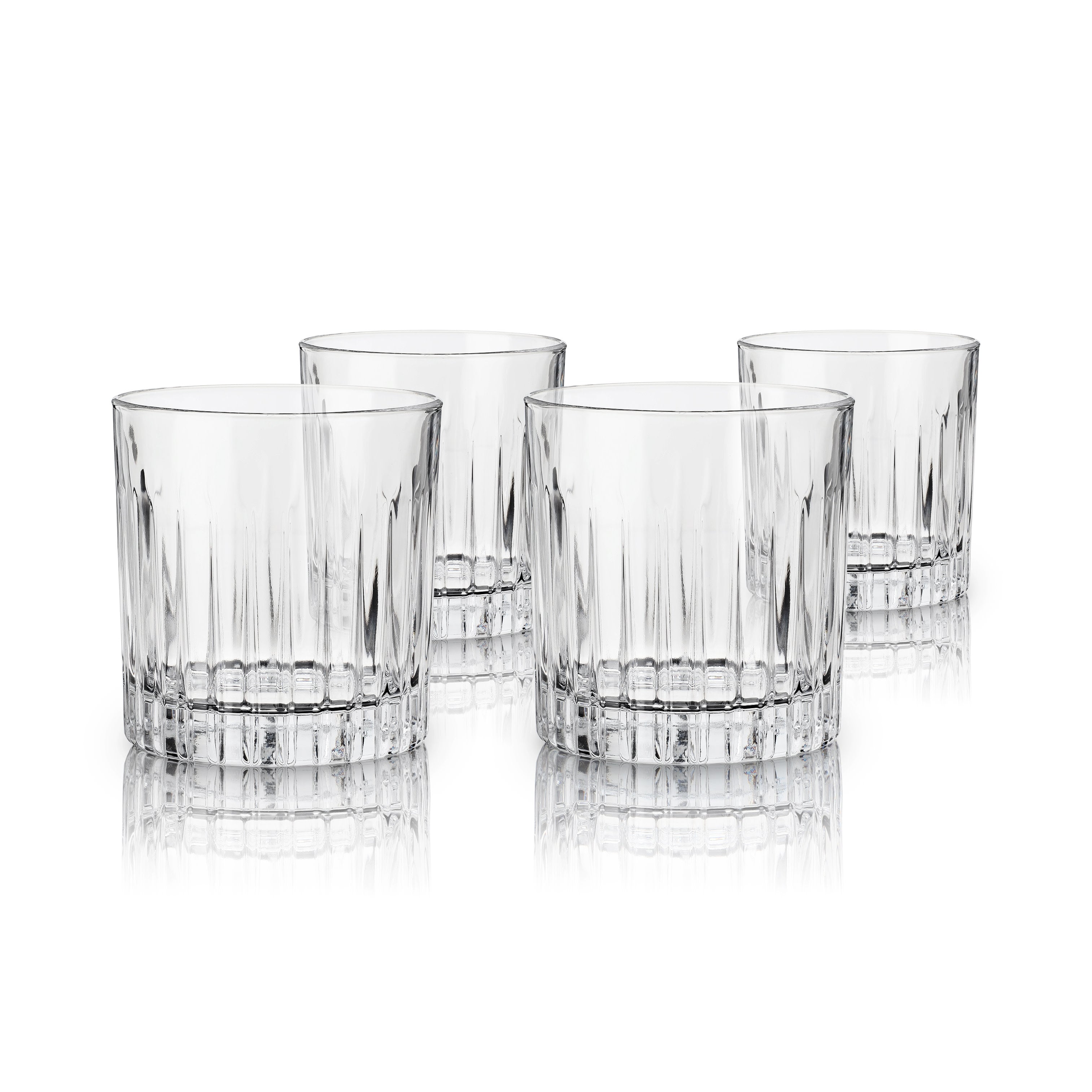Viski Reserve Nouveau Smoke Colored Drinking Glasses - Crystal