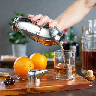 QUALITY FINISH - Crafted from stainless steel with elegant penguin design, this bar tool's chrome shine enhances its  style. 17 oz capacity perfect for shaking up a Negroni or two.